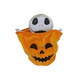 Halloween Figur 23 cm med Lyd, Lys & Bevegelse, Skjelett 